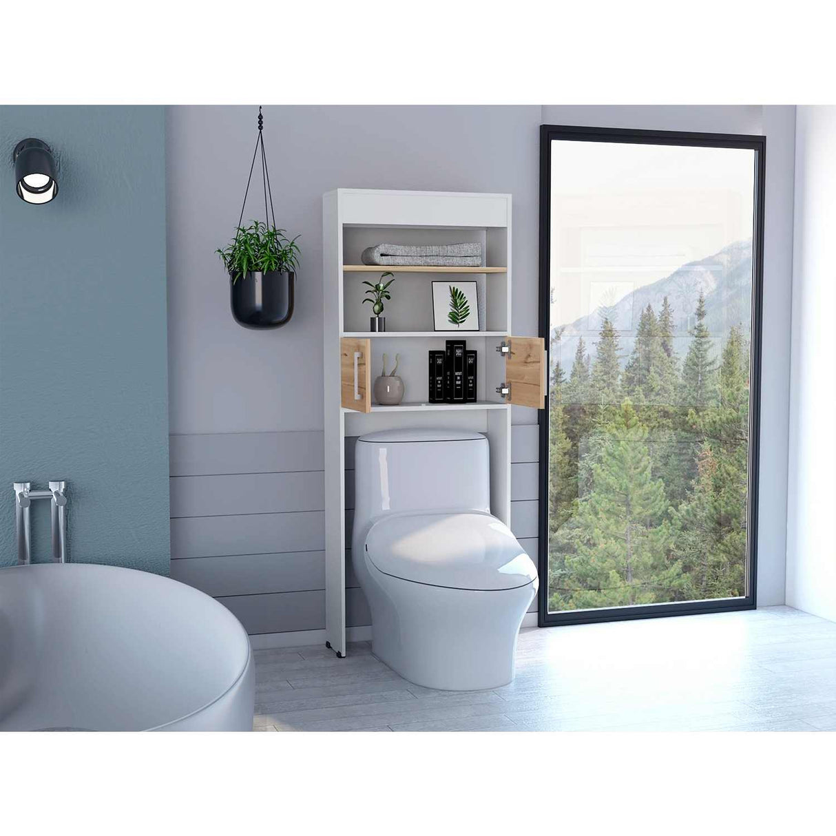 Optimizador de Baño Bath Blanco 60x60cm sin Cajones y con Un Entrepaño - Muebles para Baño | Bylmo