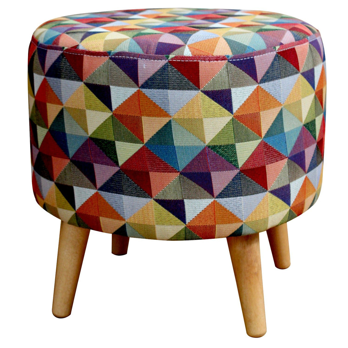 Puff Colors Multicolor 40x40cm de Un Puesto Redondo con Tapizado Liso - Sillas | Bylmo