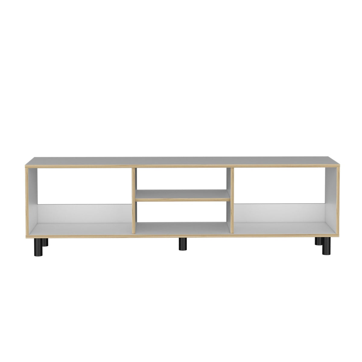 Rack de TV Tunez Blanco 160x47.5cm Para TV Hasta 70 Pulgadas sin Cajones y con Patas