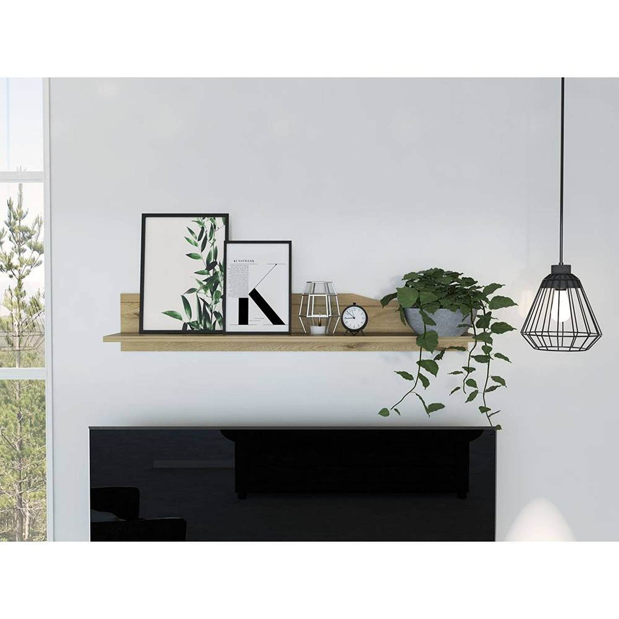 Repisa Obregon Duna 120x20cm Rectangular con Un Entrepaño - Repisas y Percheros | Bylmo