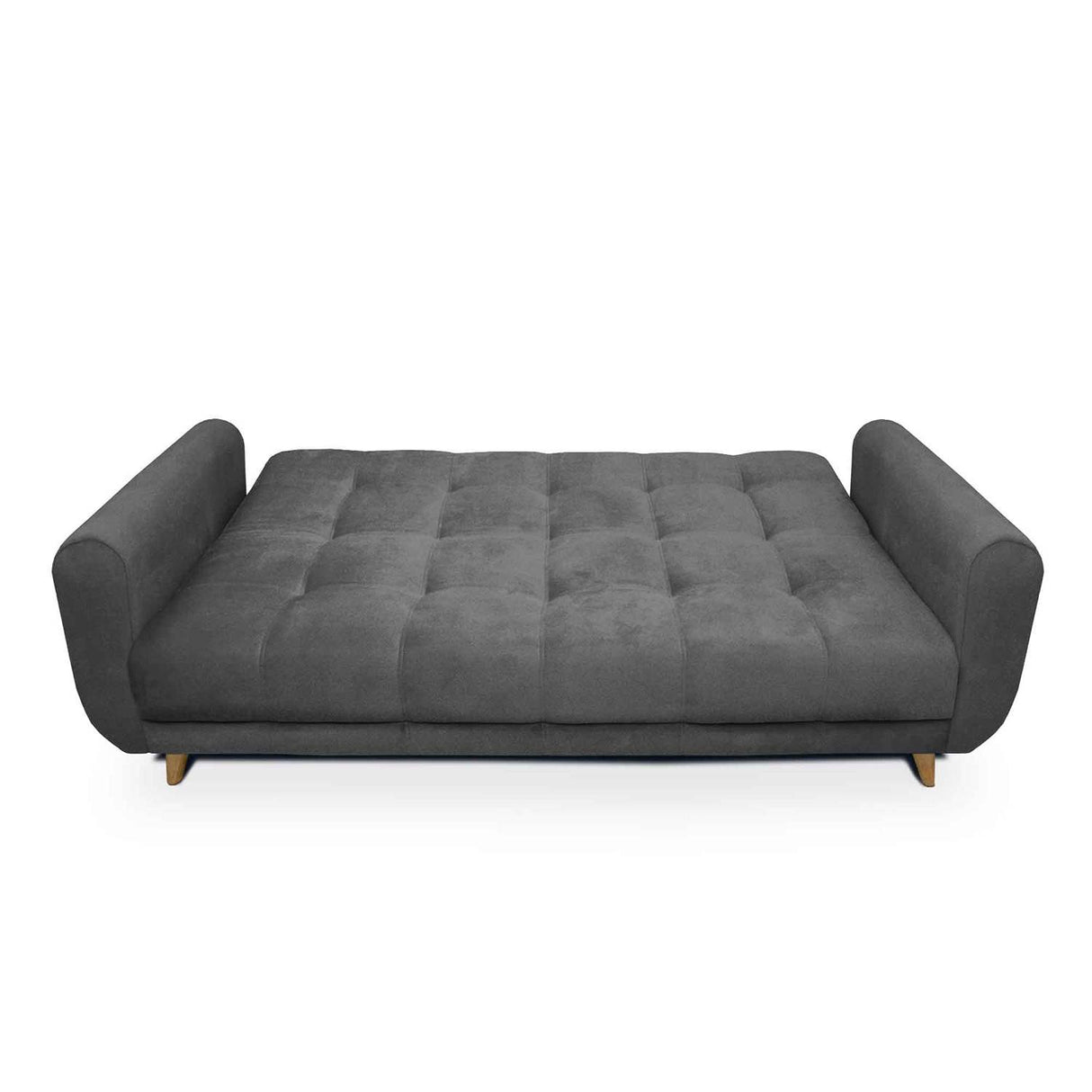 Sala Clic Clac Archer Gris 210 cm con Sofá de 3 Puestos y 2 Poltronas Reclinables