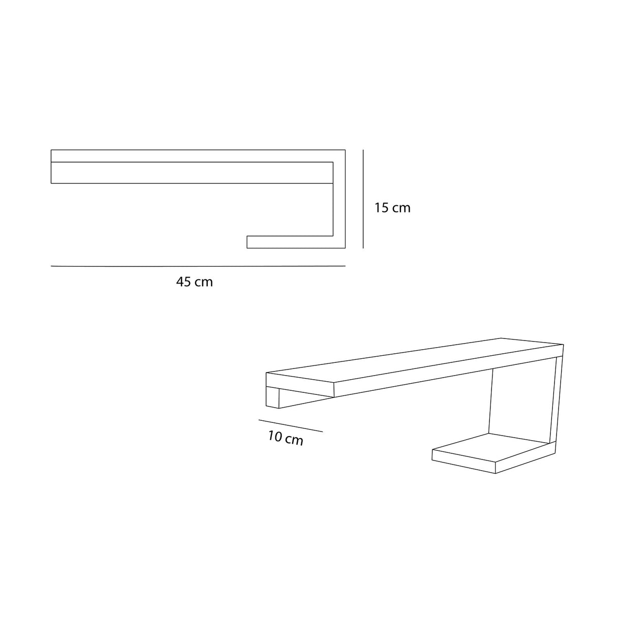 Set de 2 Repisas Santino Rovere 37x28cm Rectangular con Dos Entrepaños - Repisas y Percheros | Bylmo