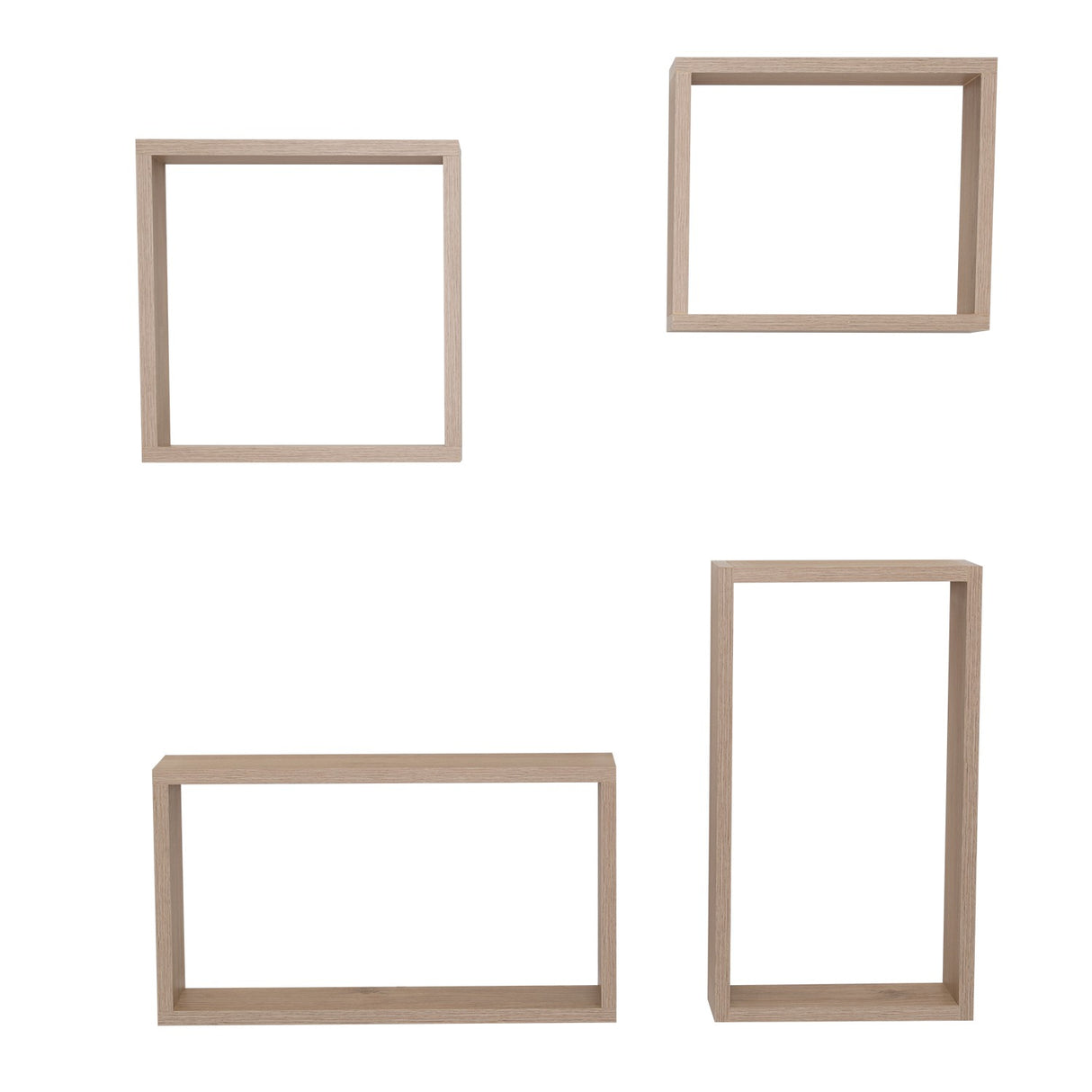 Set de 4 Repisas Zeus Rovere 46x26cm Rectangular con Un Entrepaño - Repisas y Percheros | Bylmo