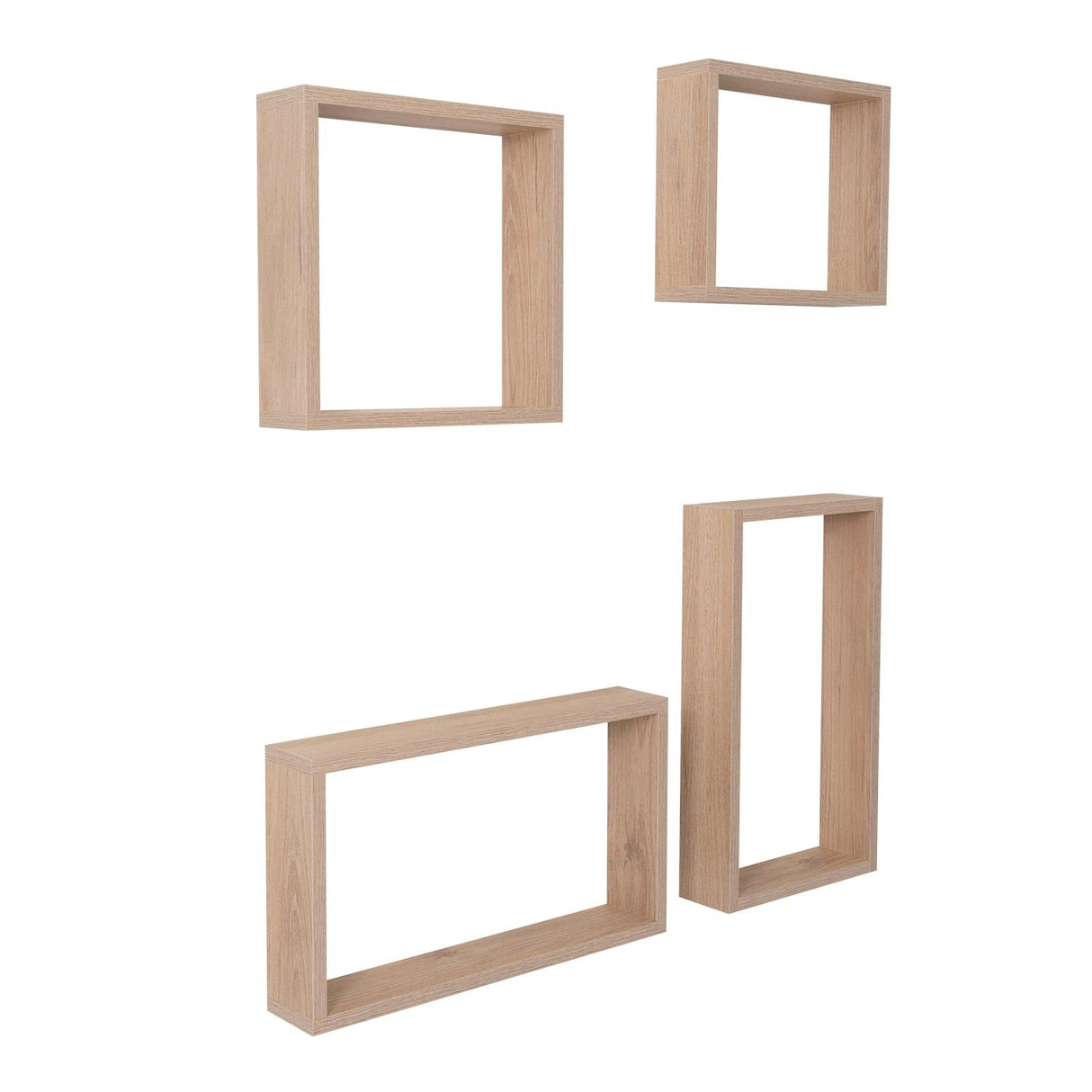 Set de 4 Repisas Zeus Rovere 46x26cm Rectangular con Un Entrepaño - Repisas y Percheros | Bylmo