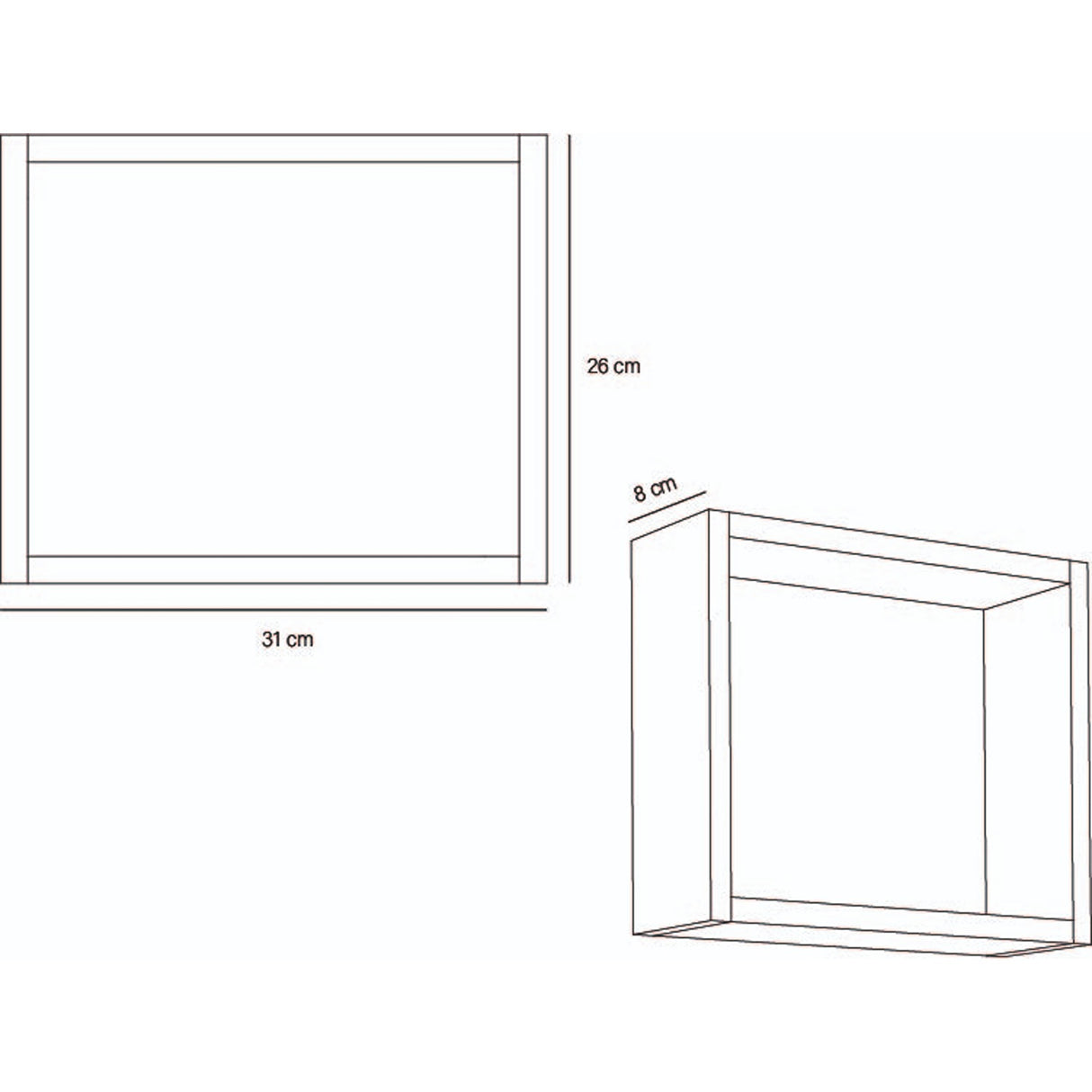 Set de 4 Repisas Zeus Rovere 46x26cm Rectangular con Un Entrepaño - Repisas y Percheros | Bylmo
