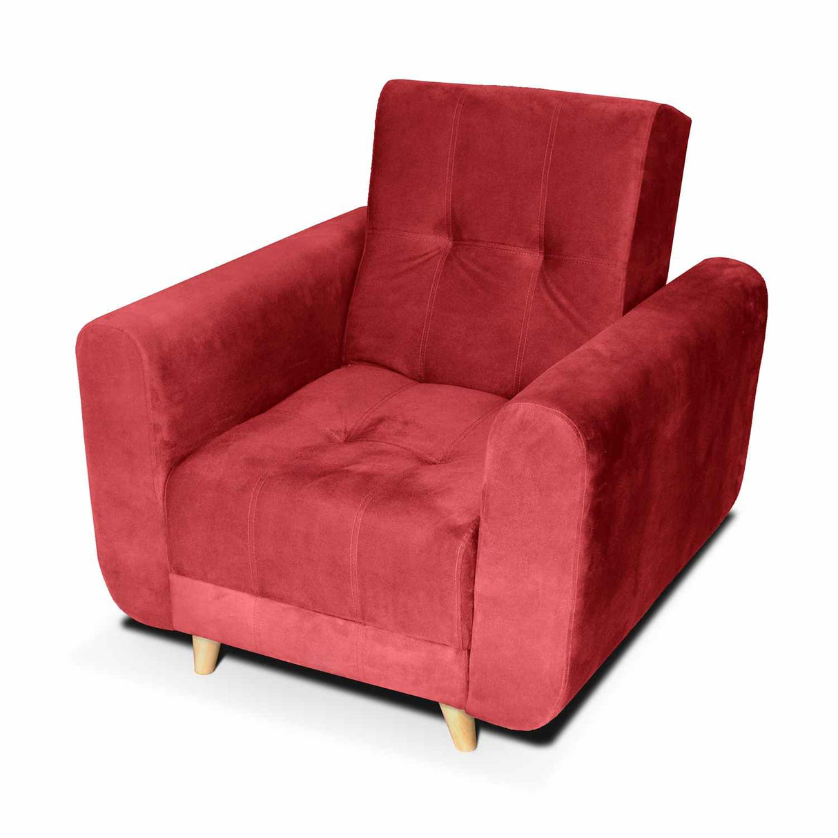 Silla Poltrona Archer Rojo 85x90cm De Un Puesto Reclinable con Apoya Brazos