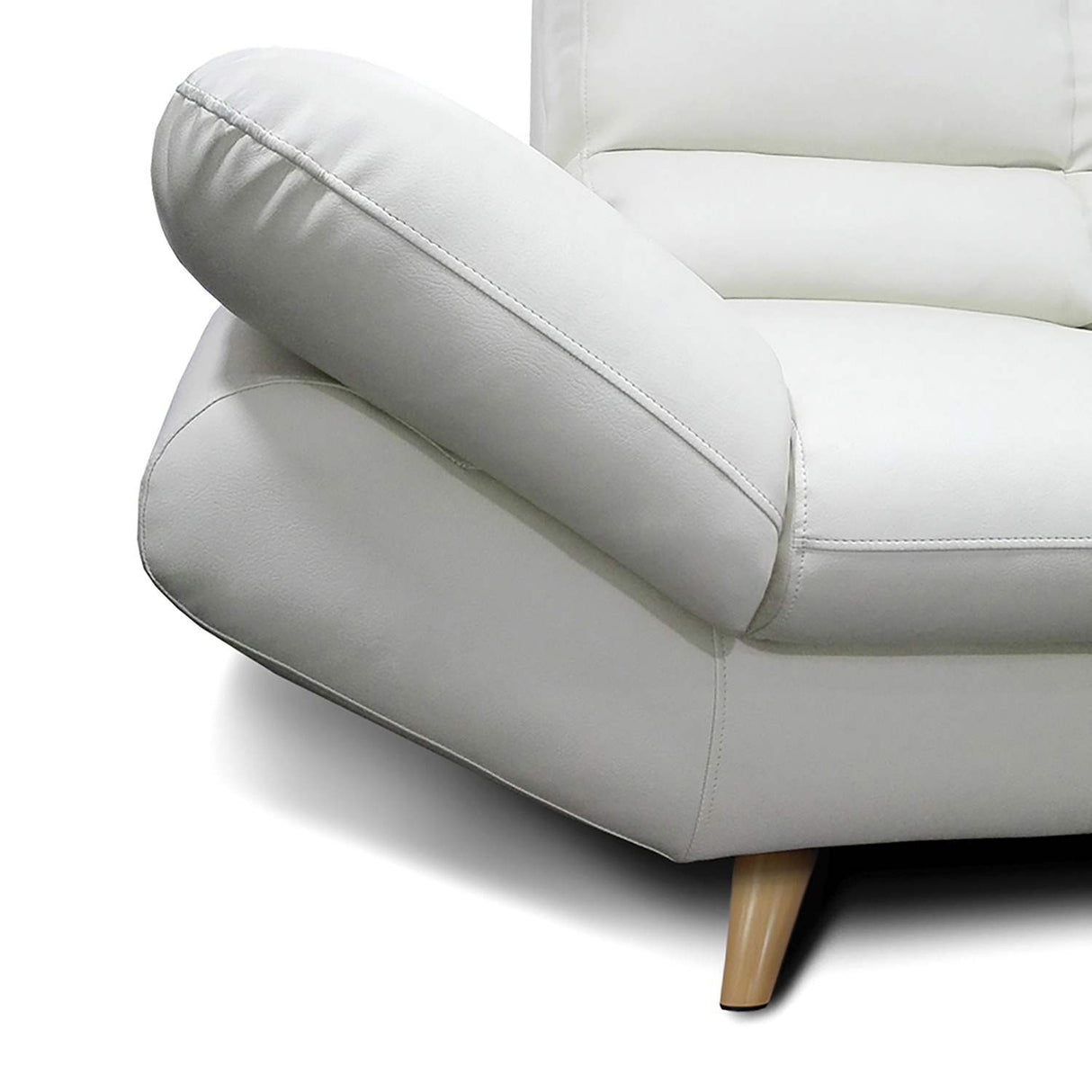 Sofá Galante Blanco Hueso 210x90cm De 3 Puestos sin Apoya Brazos