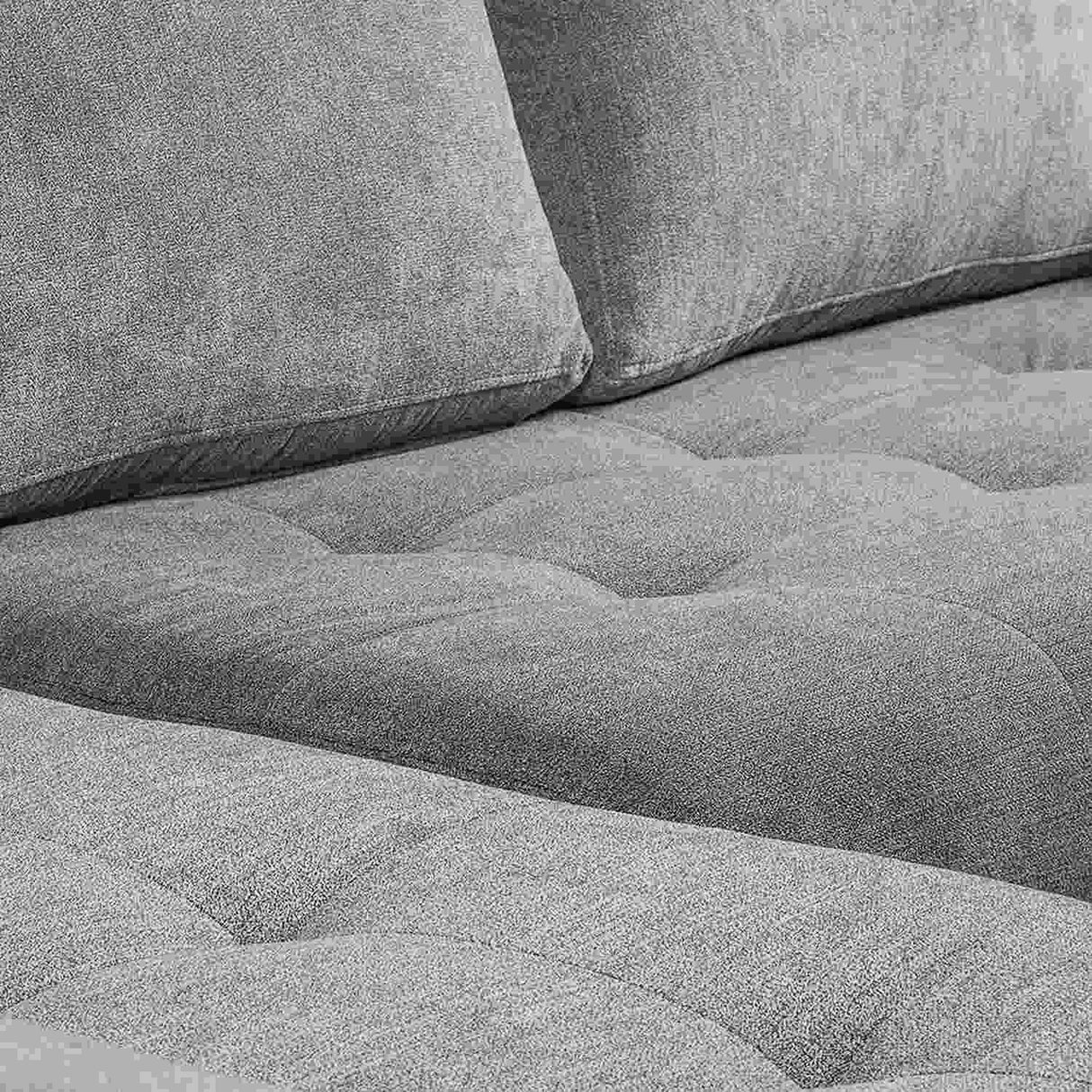 Sofá en L Saona Gris 210x94cm De 3 Puestos con Apoya Brazos