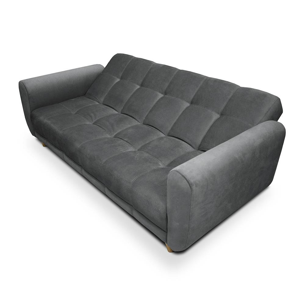 Sofá Cama Archer Gris 210x95cm De 3 Puestos Reclinable con Apoya Brazos