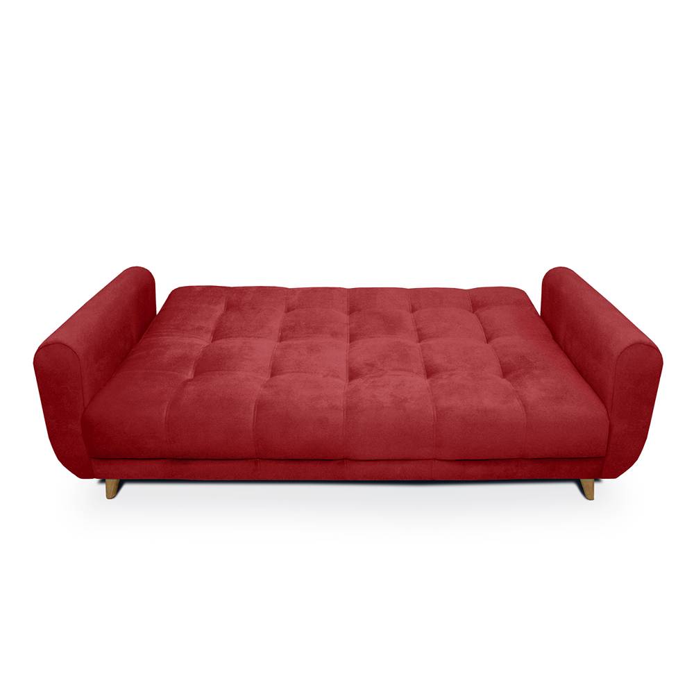Sofá Cama Archer Rojo 210x95cm De 3 Puestos Reclinable con Apoya Brazos