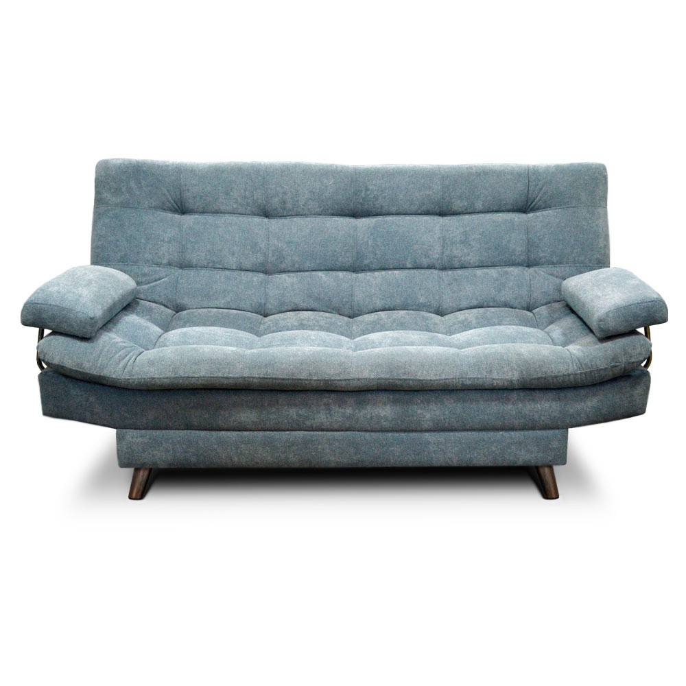 Sofá Cama Carvallo Azul 185x100cm De 3 Puestos Reclinable con Apoya Brazos