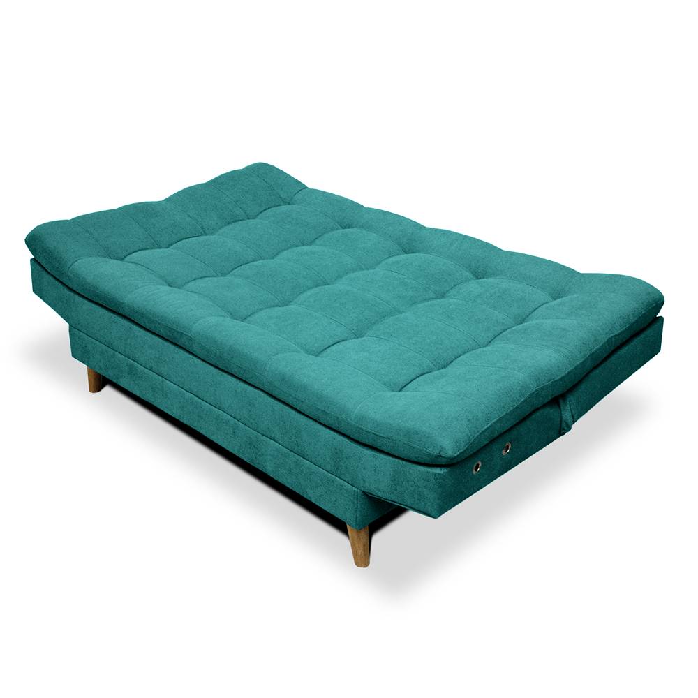 Sofá Cama Carvallo Turquesa 185x95cm De 3 Puestos Reclinable con Apoya Brazos