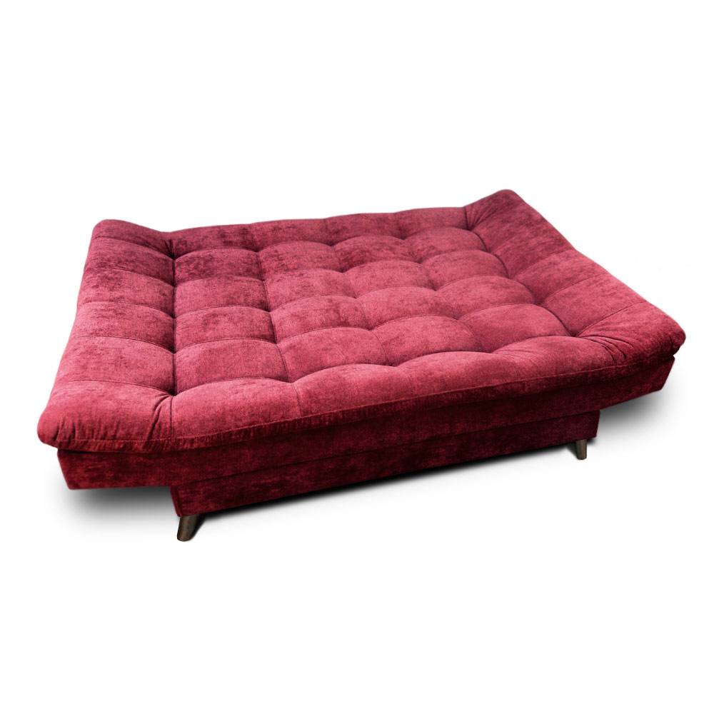 Sofá Cama Carvallo Vinotinto 185x100cm De 3 Puestos Reclinable sin Apoya Brazos