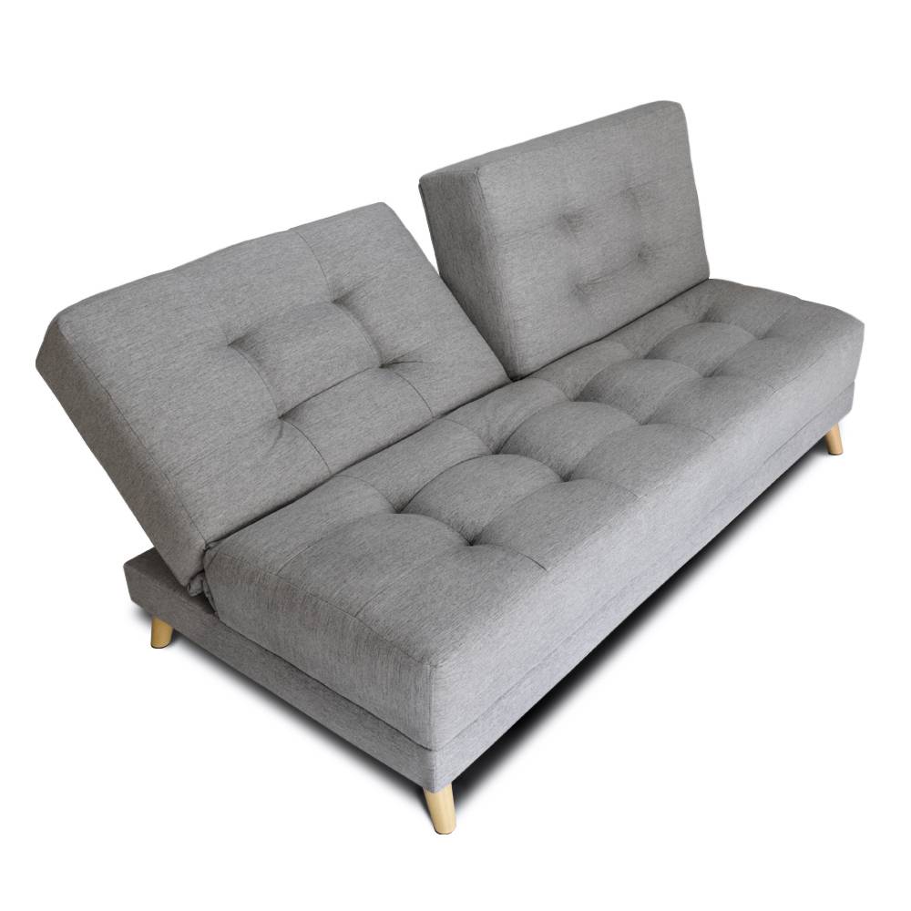 Sofá Cama Cavalli Gris 180x90cm De 3 Puestos Reclinable sin Apoya Brazos