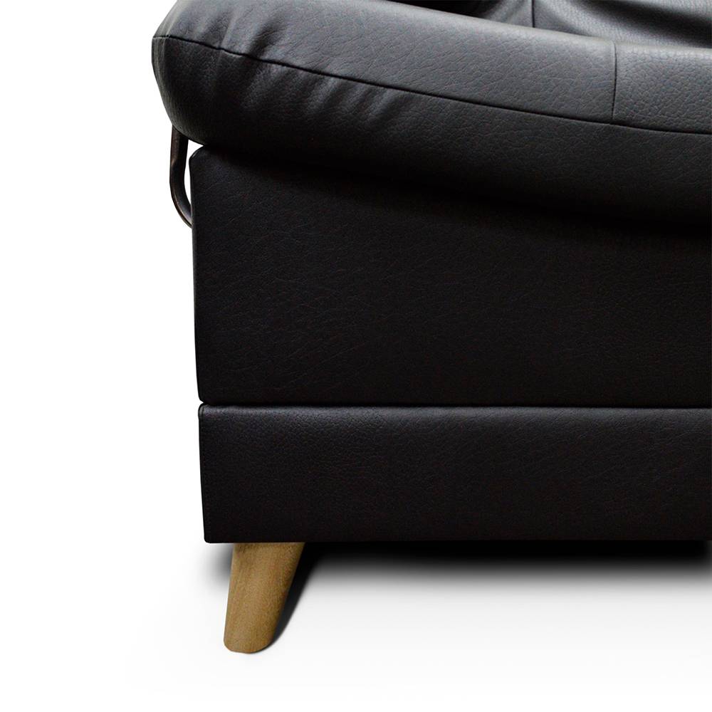 Sofá Cama Dolce Negro 185x95cm De 3 Puestos Reclinable con Apoya Brazos