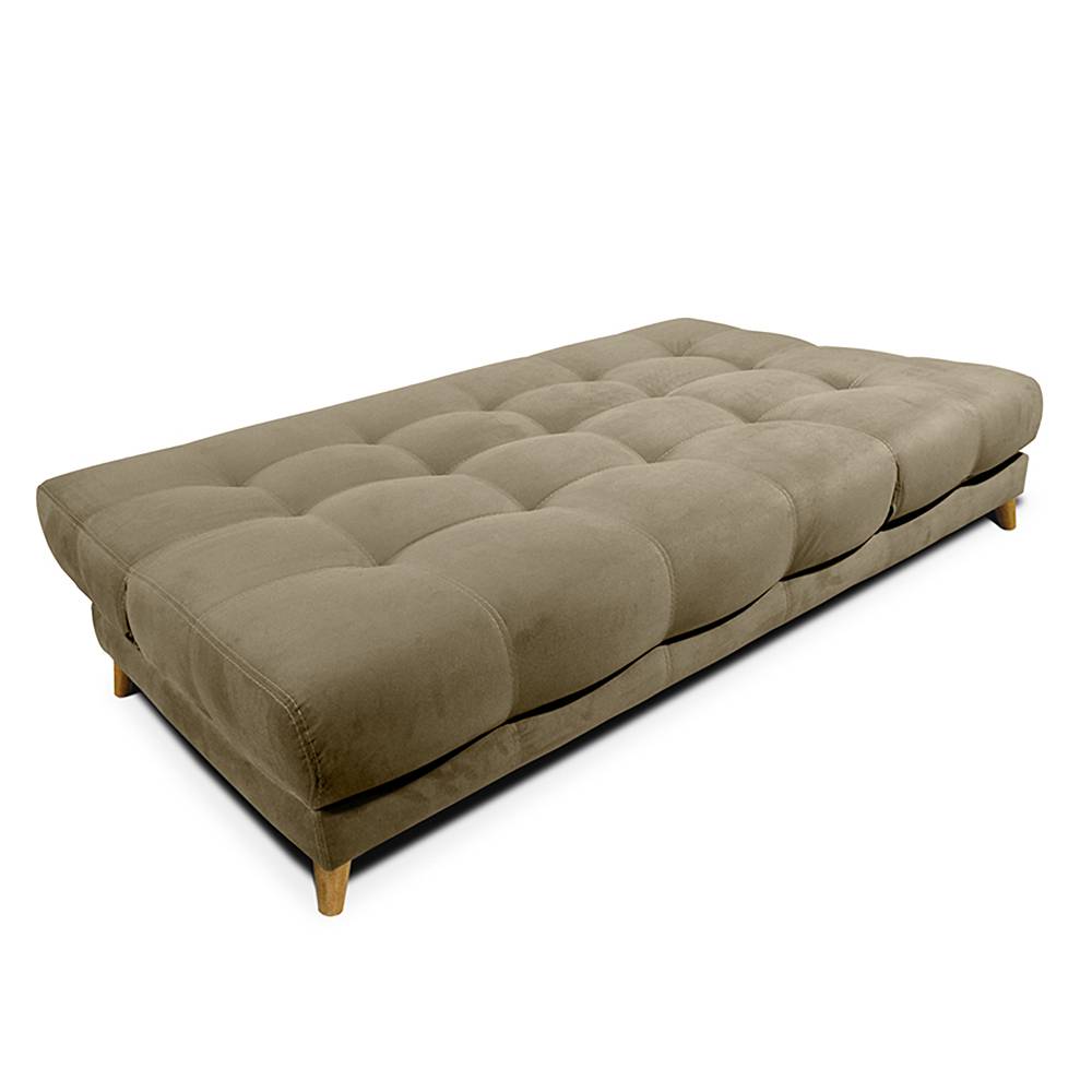 Sofá Cama Martins Camel 190x90cm De 3 Puestos Reclinable con Apoya Brazos