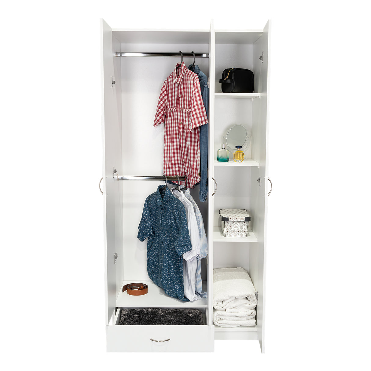 Closet Zeta Blanco 90x184.6cm con Un Cajón - Closets | Bylmo
