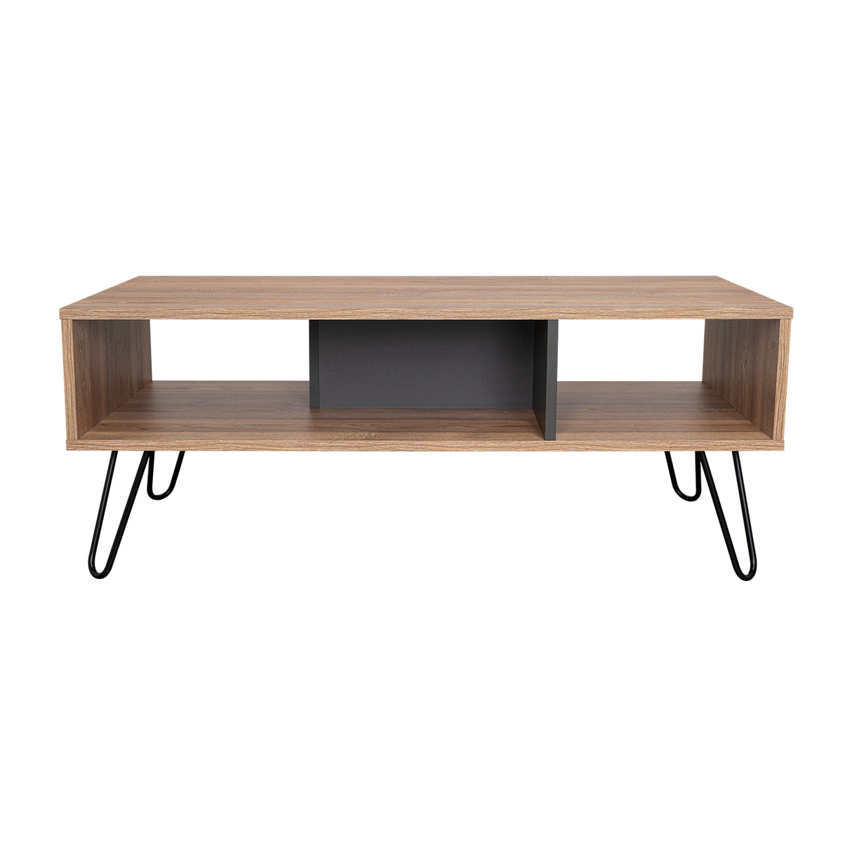 Mesa de Centro Vassel Miel 101x40cm Rectangular con Patas y con Compartimientos - Mesas | Bylmo
