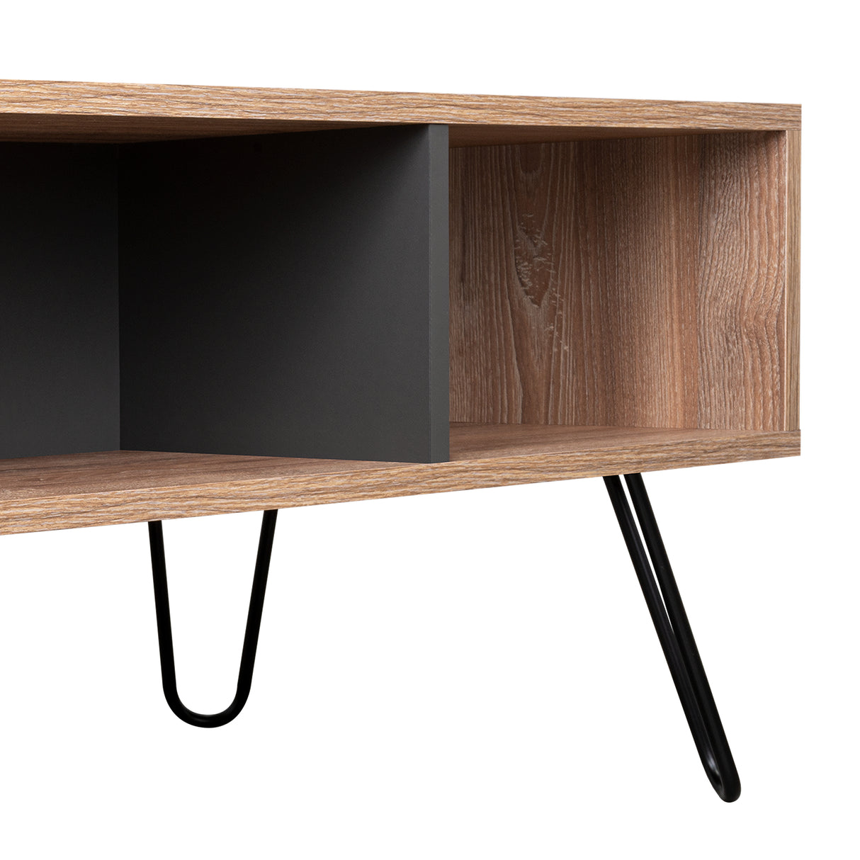 Mesa de Centro Vassel Miel 101x40cm Rectangular con Patas y con Compartimientos - Mesas | Bylmo