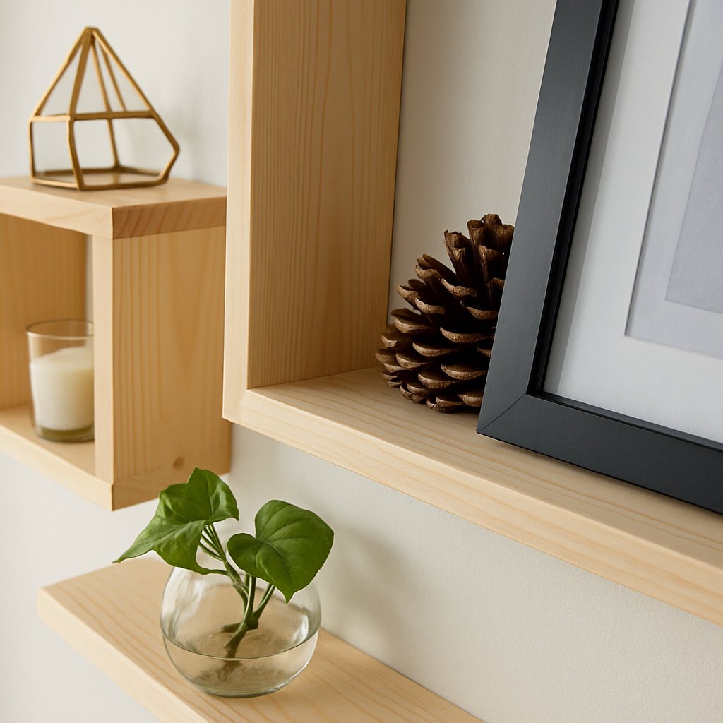 Set de 4 Repisas Ambar 30x40cm Madera Pino - Repisas y Percheros | Bylmo