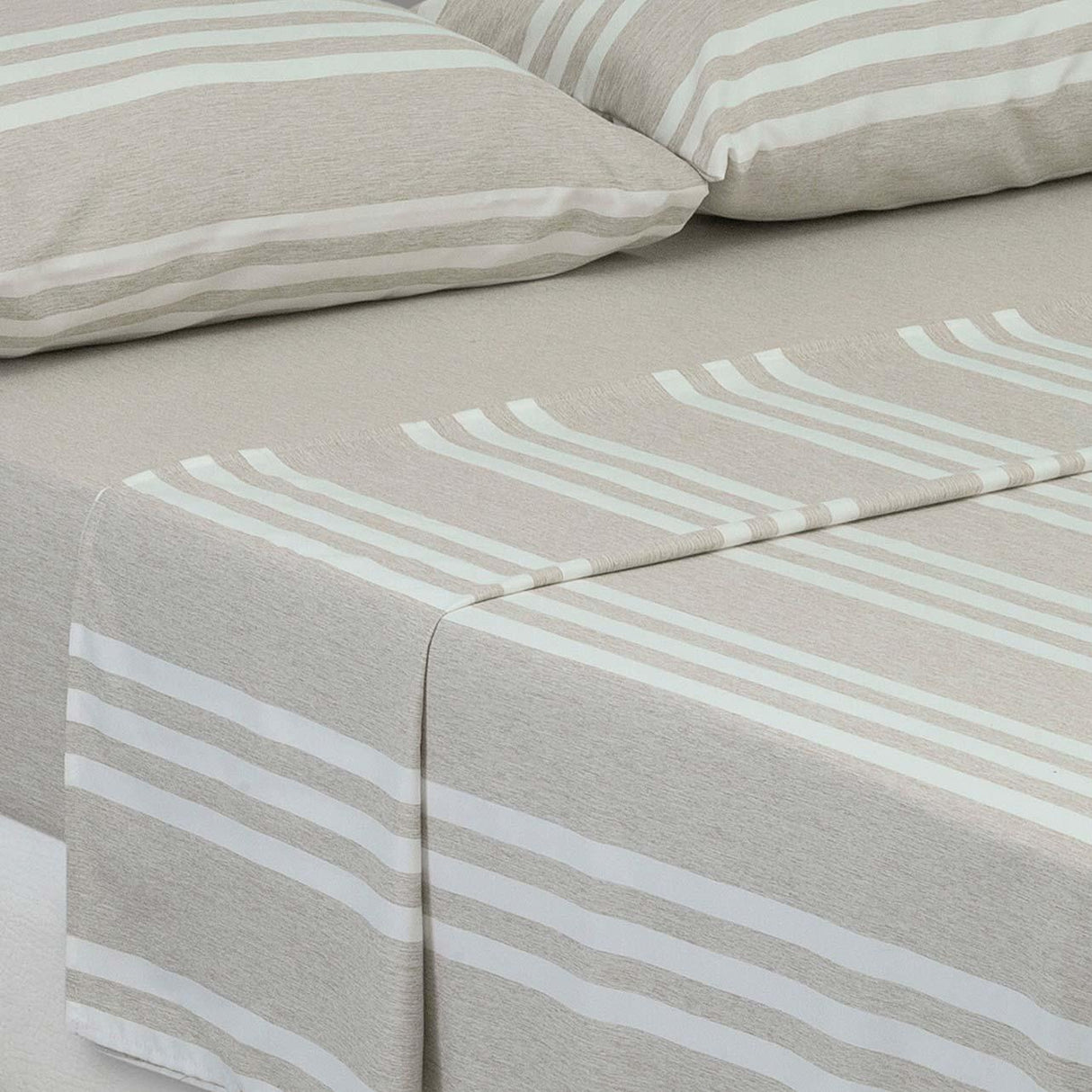 Juego de Sabanas Poliéster Doble 140 cm Curuba con Líneas - Ropa de Cama | Bylmo