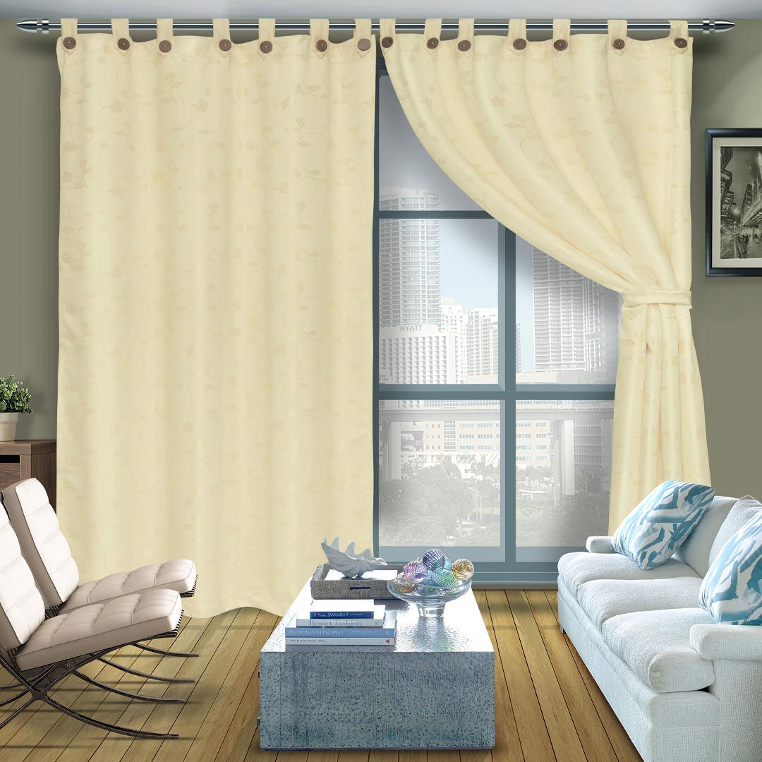 Cortina Yacar Blanco 265x215cm de Circulos - Cortinas | Bylmo