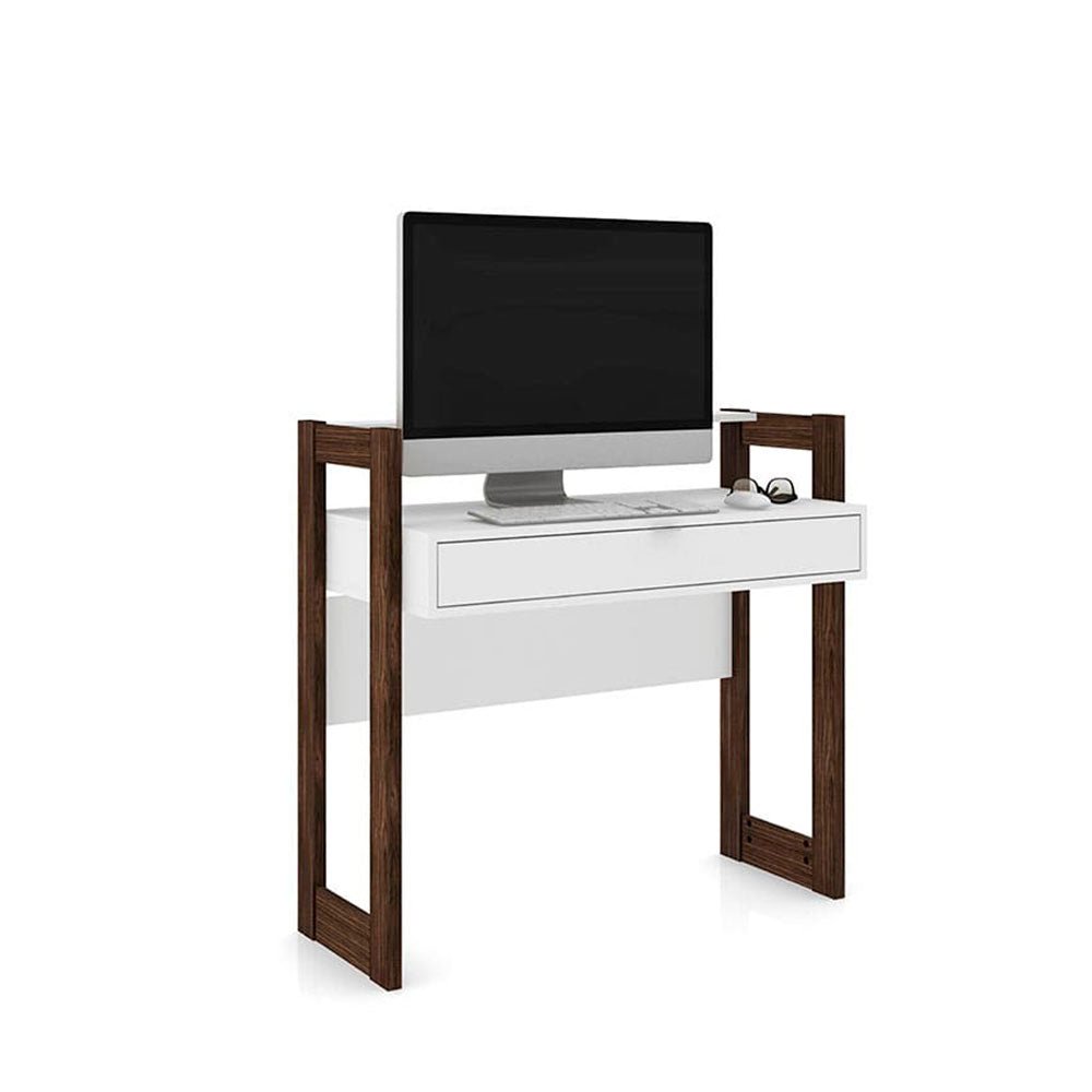 Escritorio Caracas Blanco 95 cm con Cajón y Entrepaño - Escritorios y Archivadores | Bylmo