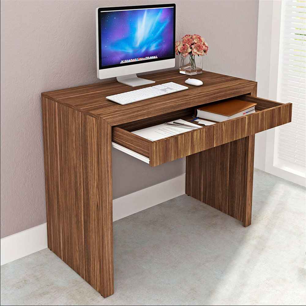 Escritorio Tokio Nogal 90 cm con Cajón - Escritorios y Archivadores | Bylmo