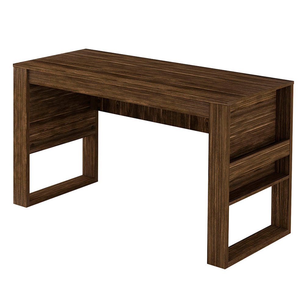 Escritorio Nápoles Nogal 127 cm con Revistero - Escritorios y Archivadores | Bylmo