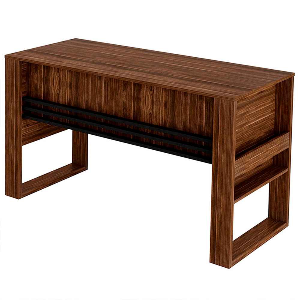 Escritorio Nápoles Nogal 127 cm con Revistero - Escritorios y Archivadores | Bylmo