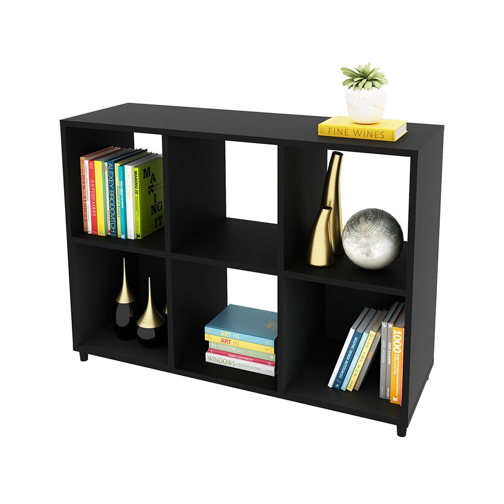 Biblioteca Argentina Negro 90 cm con Entrepaños - Escritorios y Archivadores | Bylmo