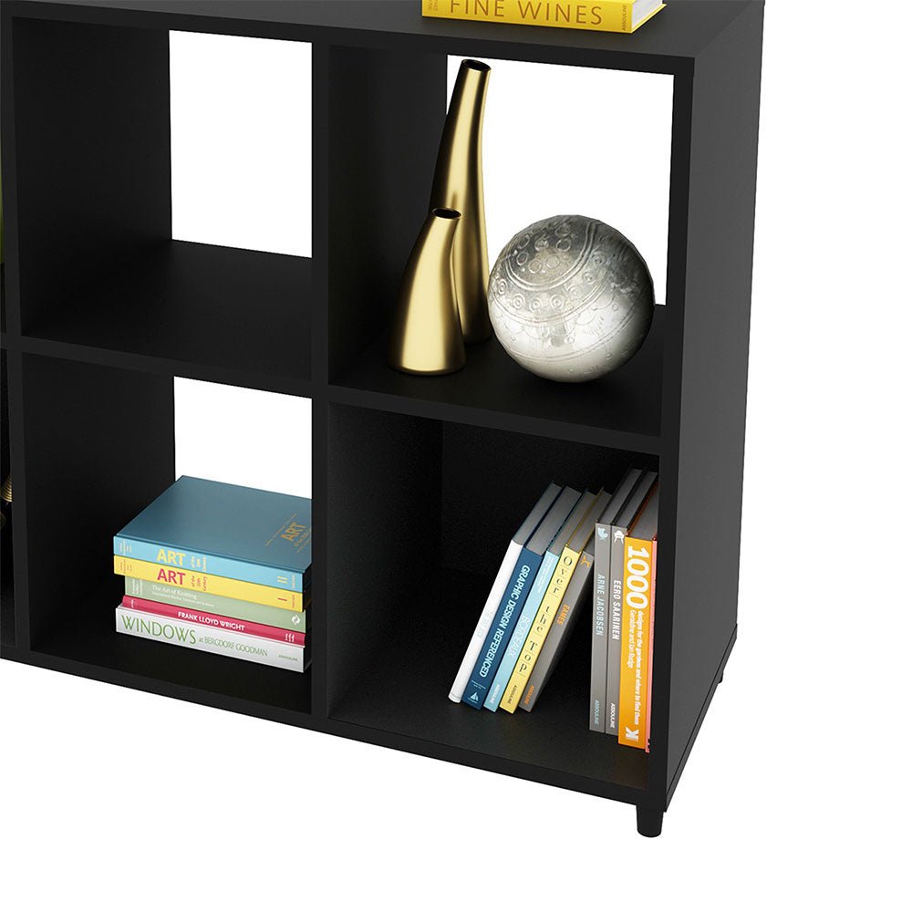 Biblioteca Argentina Negro 90 cm con Entrepaños - Escritorios y Archivadores | Bylmo