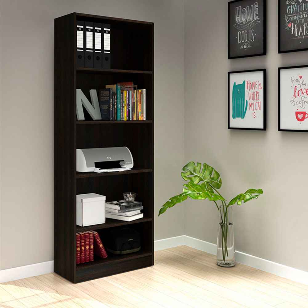 Biblioteca Rosana Habano 60 cm con Entrepaños - Bibliotecas | Bylmo