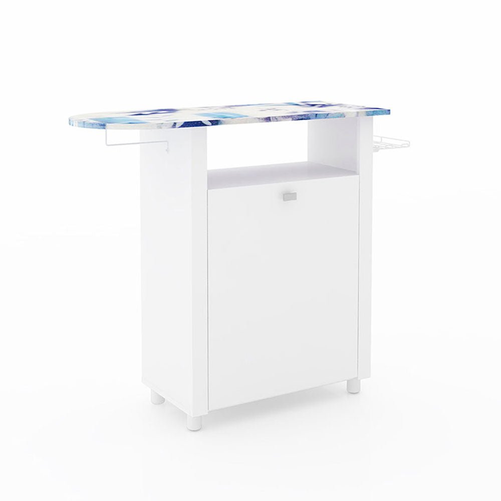 Mesa de Planchar María Blanco 103x85cm con Dos Puertas - Muebles Organizadores | Bylmo