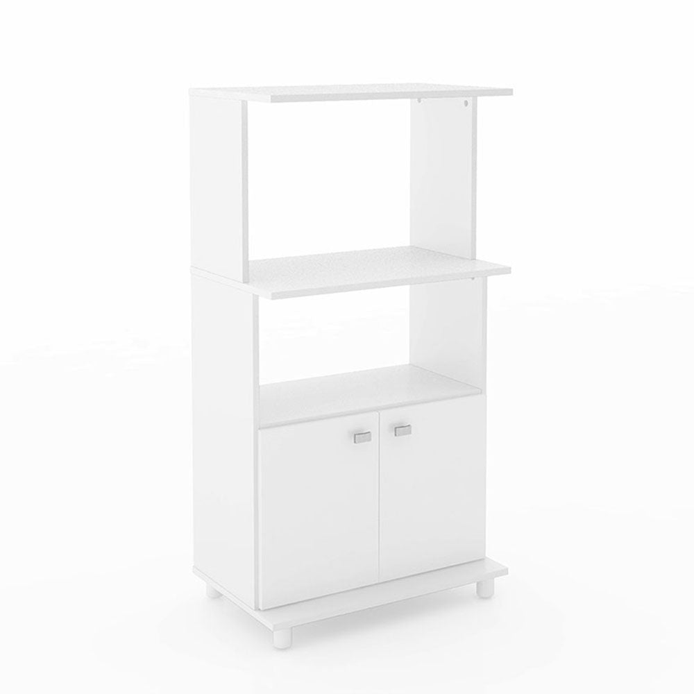Mueble Auxiliar de Cocina Victoria Blanco 61x116cm con Dos Entrepaños y con Tres Comportamientos - Muebles Organizadores | Bylmo