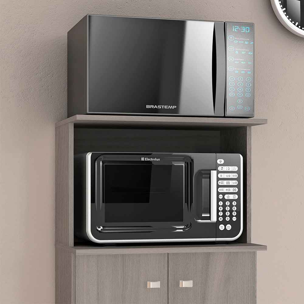 Mueble Auxiliar Almería Humo 61 cm con Dos Puertas y Entrepaño - Muebles Organizadores | Bylmo