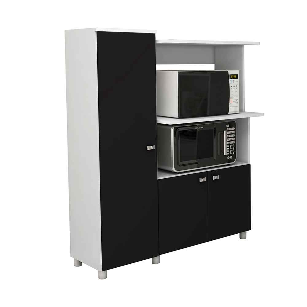Mueble Auxiliar Segovia Blanco y Negro - Muebles Organizadores | Bylmo