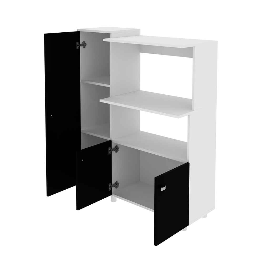 Mueble Auxiliar Segovia Blanco y Negro - Muebles Organizadores | Bylmo