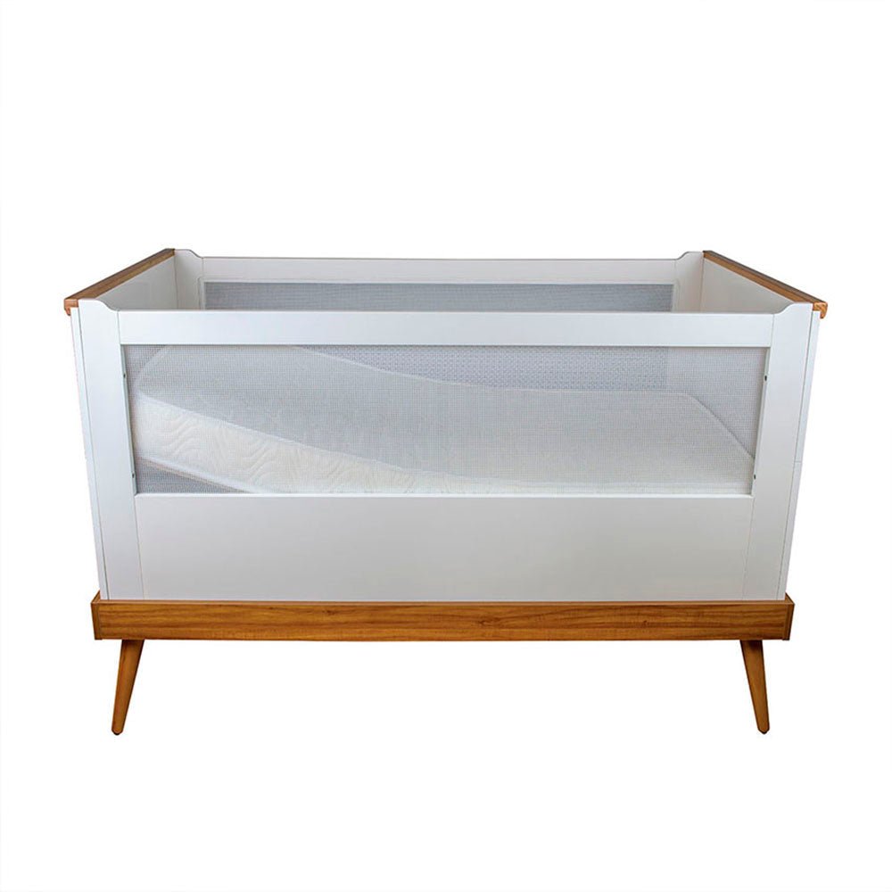 Cuna Ronda 143x90 cm Blanco y Almendra - Camas | Bylmo
