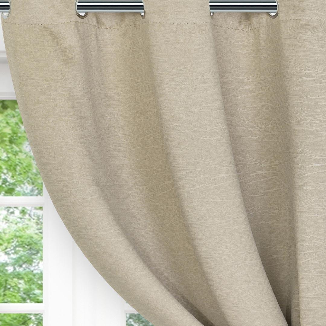 Cortina Beige 265x215cm Fondo Entero con Buena Opacidad - Otros textiles | Bylmo