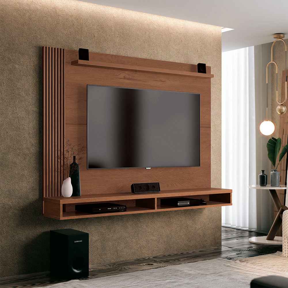 Panel Dinamarca Cafe 140 cm - Muebles para TV | Bylmo