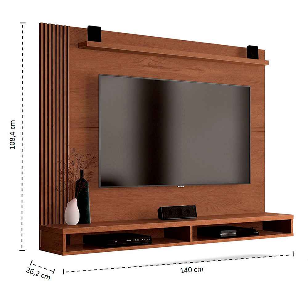 Panel Dinamarca Cafe 140 cm - Muebles para TV | Bylmo