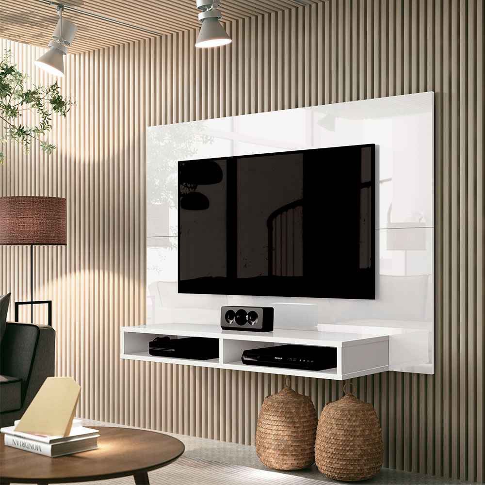 Panel Tunez Blanco 120 cm - Muebles para TV | Bylmo