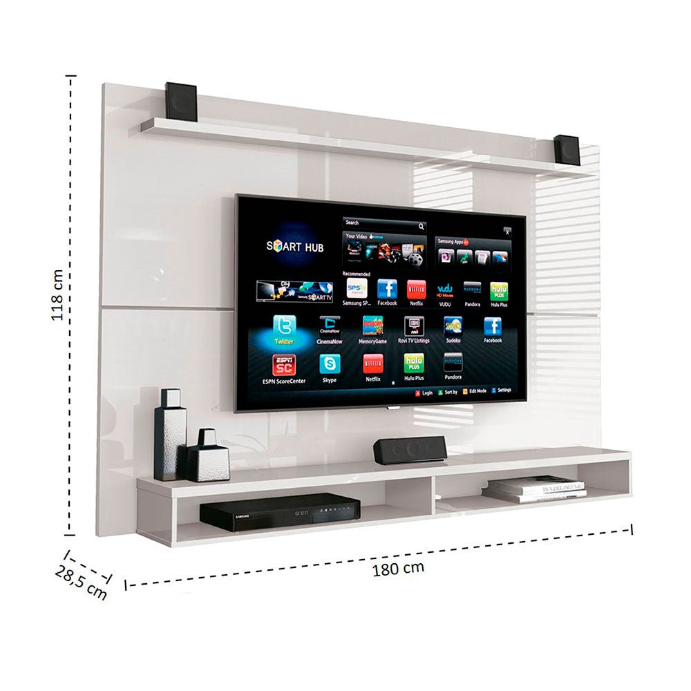 Panel Maxi Blanco 180 cm - Muebles para TV | Bylmo