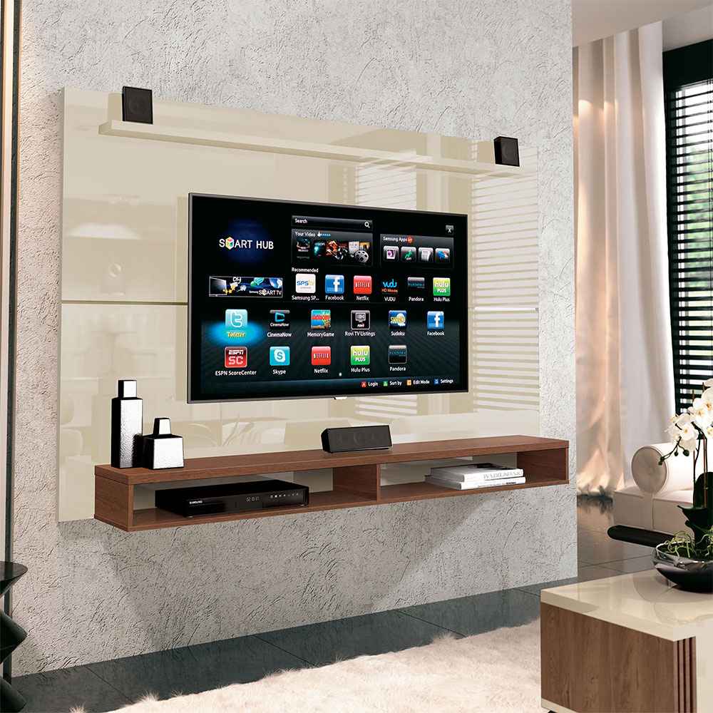 Panel Maxi Blanco y Cafe 180 cm - Muebles para TV | Bylmo