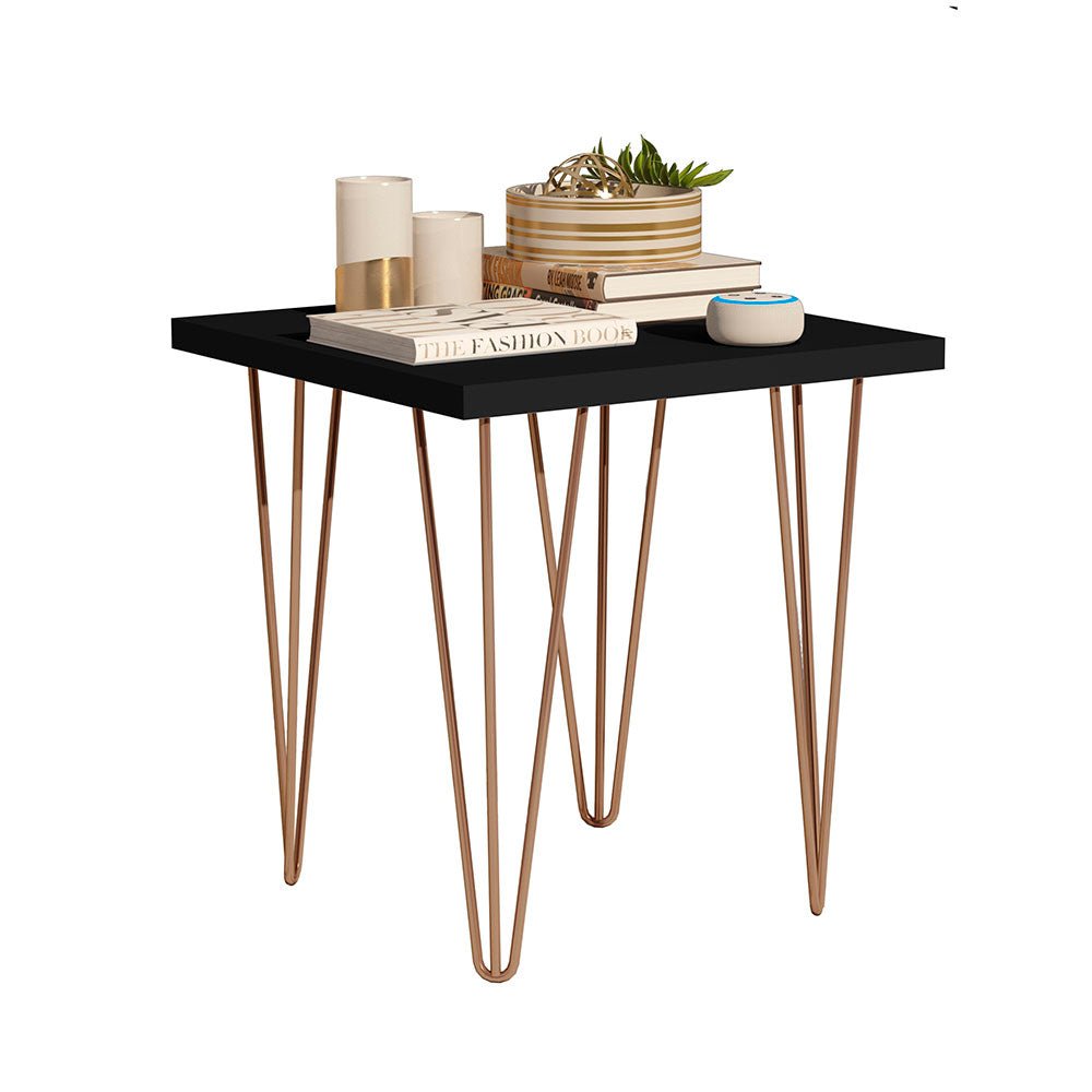 Mesa Fiyi Negro 45 cm Cuadrada - Mesas | Bylmo