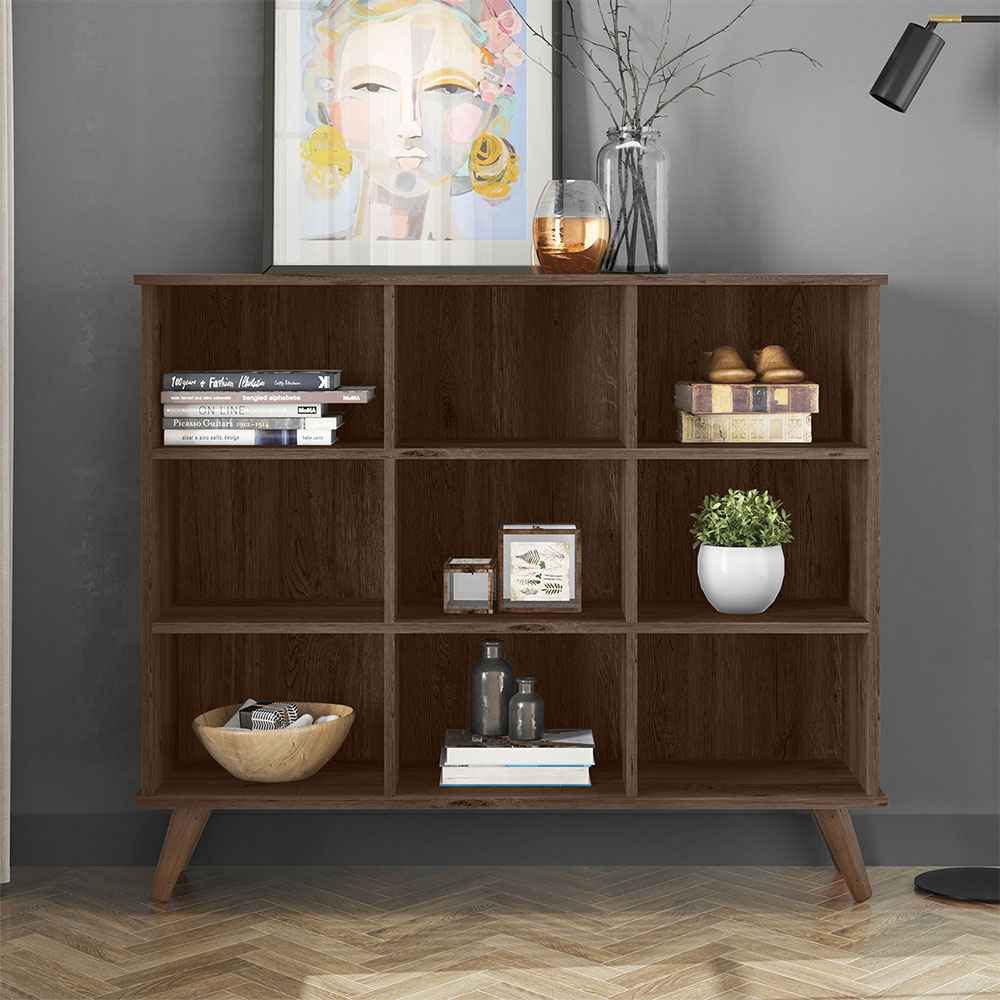 Arrimo Recife Ebano 108 cm con Entrepaños - Repisas y Percheros | Bylmo