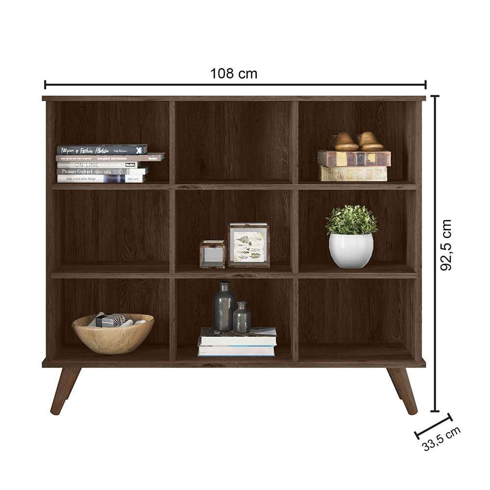 Arrimo Recife Ebano 108 cm con Entrepaños - Repisas y Percheros | Bylmo