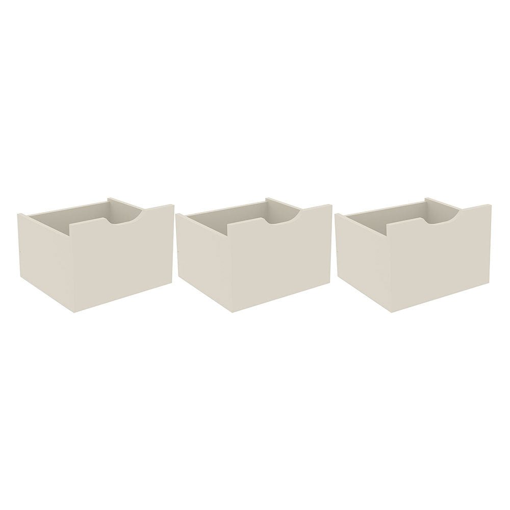 Kit 3 Cajones Organizador Blanco Apagado - Cajoneras | Bylmo