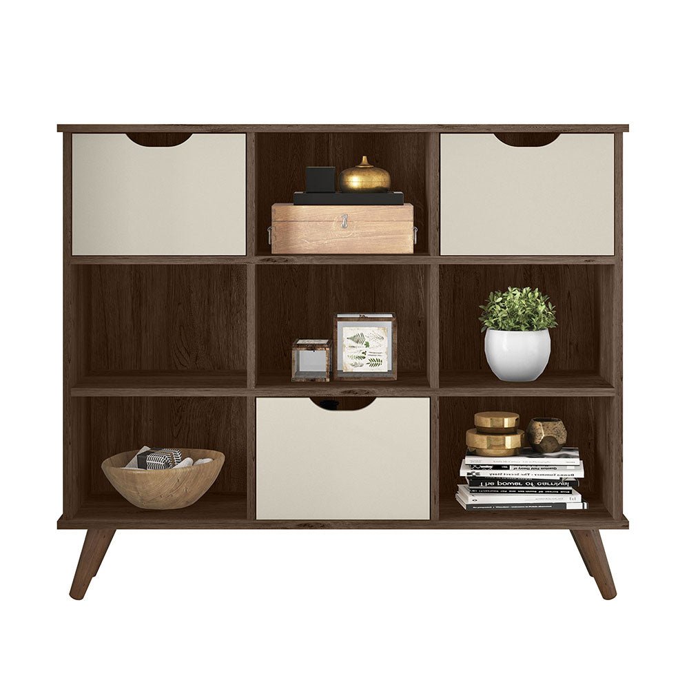 Arrimo Recife Ebano 108 cm con Tres Cajones Blancos - Repisas y Percheros | Bylmo